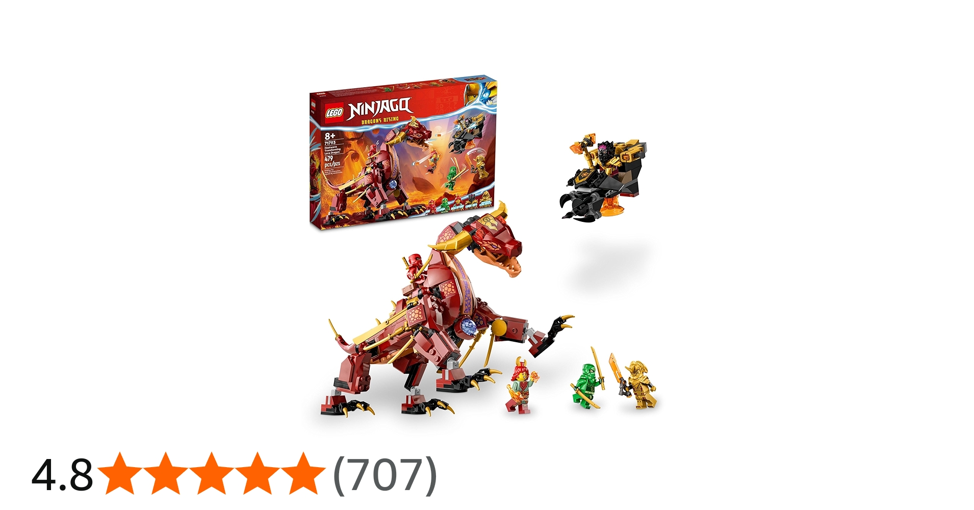 Amazon.co.jp: LEGO NINJAGO 熱波変形 溶岩龍 71793 ビルディング
