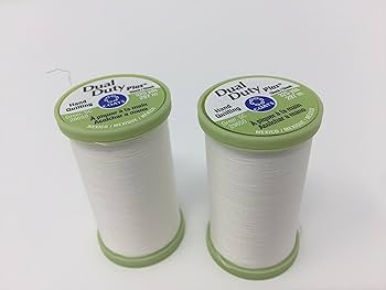 Amazon.com: (2 Pack) Coats Dual Duty Plus White Hand Quilting