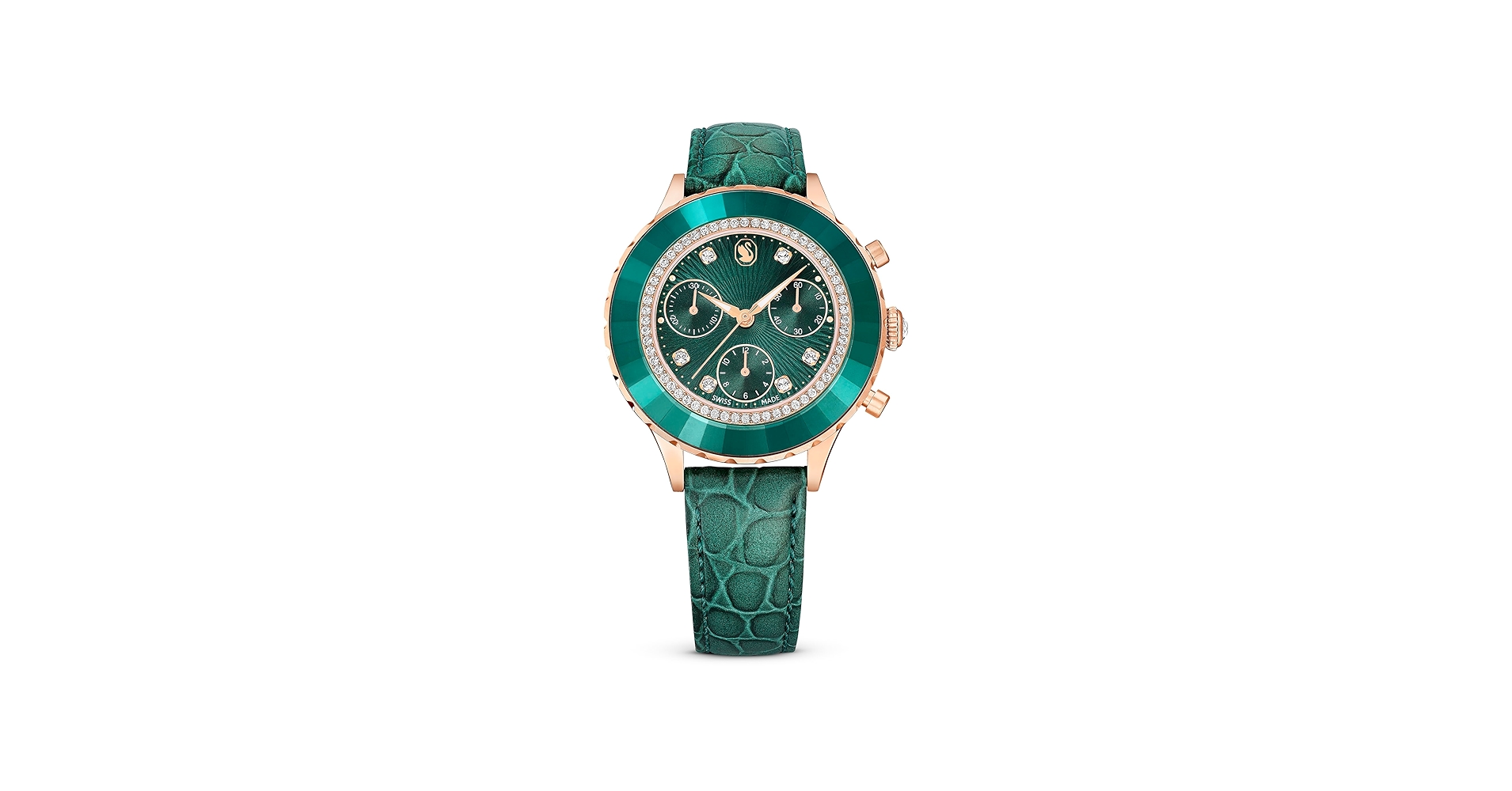 Amazon.com: Swarovski Octea Chrono Watch, Green Swiss-Made