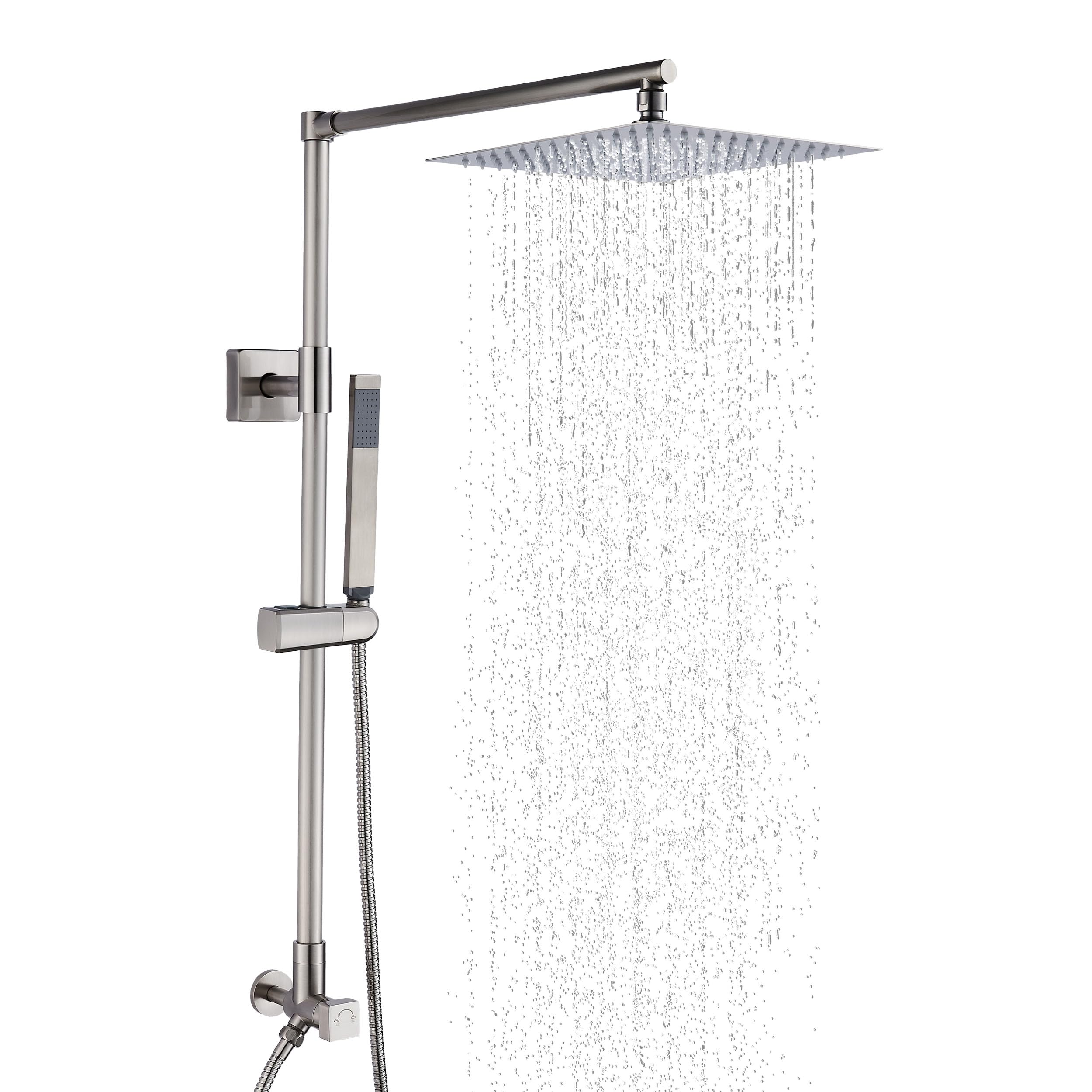 Fennocasa Polaris Lux Rain Shower System, includes 10” Square