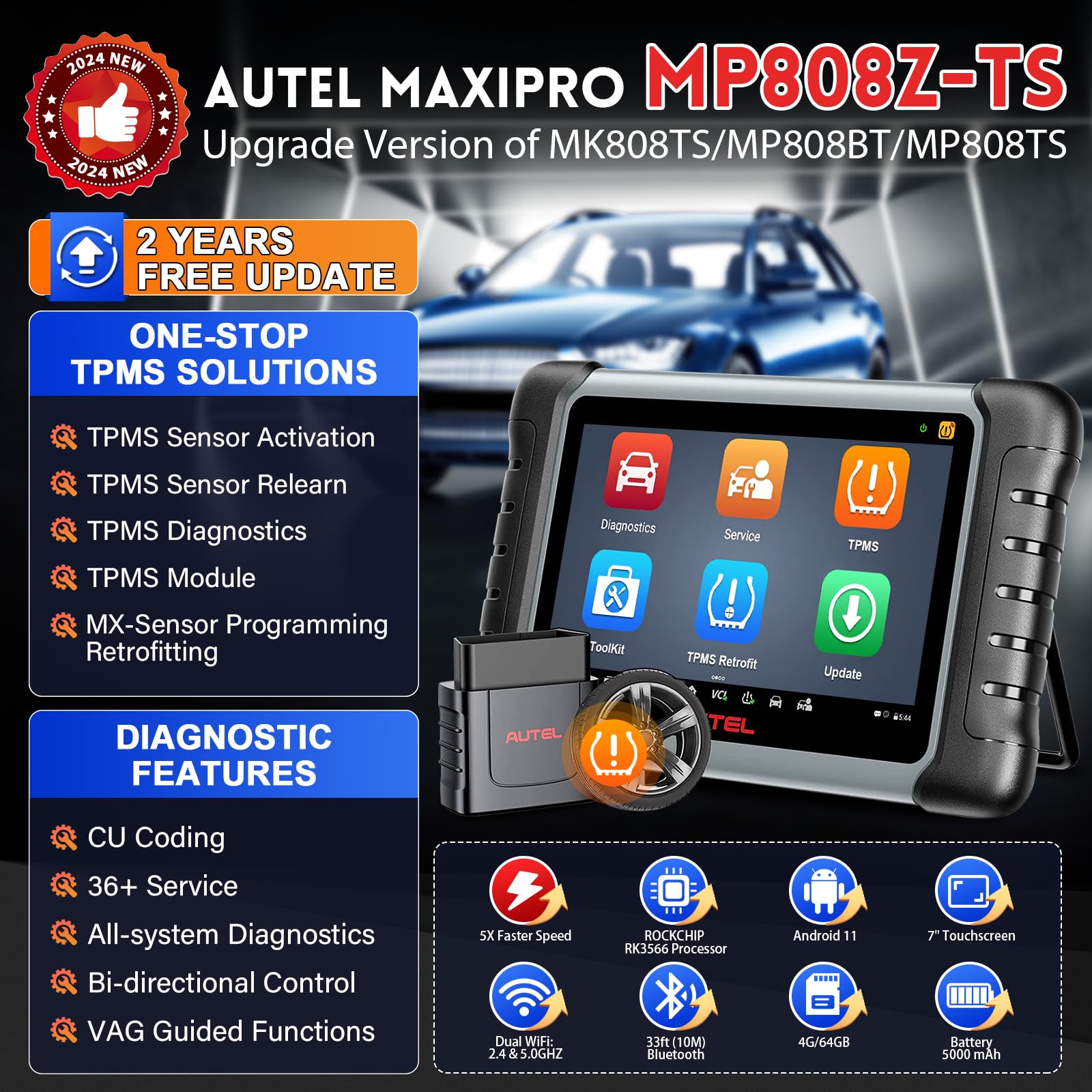 Amazon.co.jp: Autel Scanner MaxiPRO MP808Z-TS (2年無料アップデート