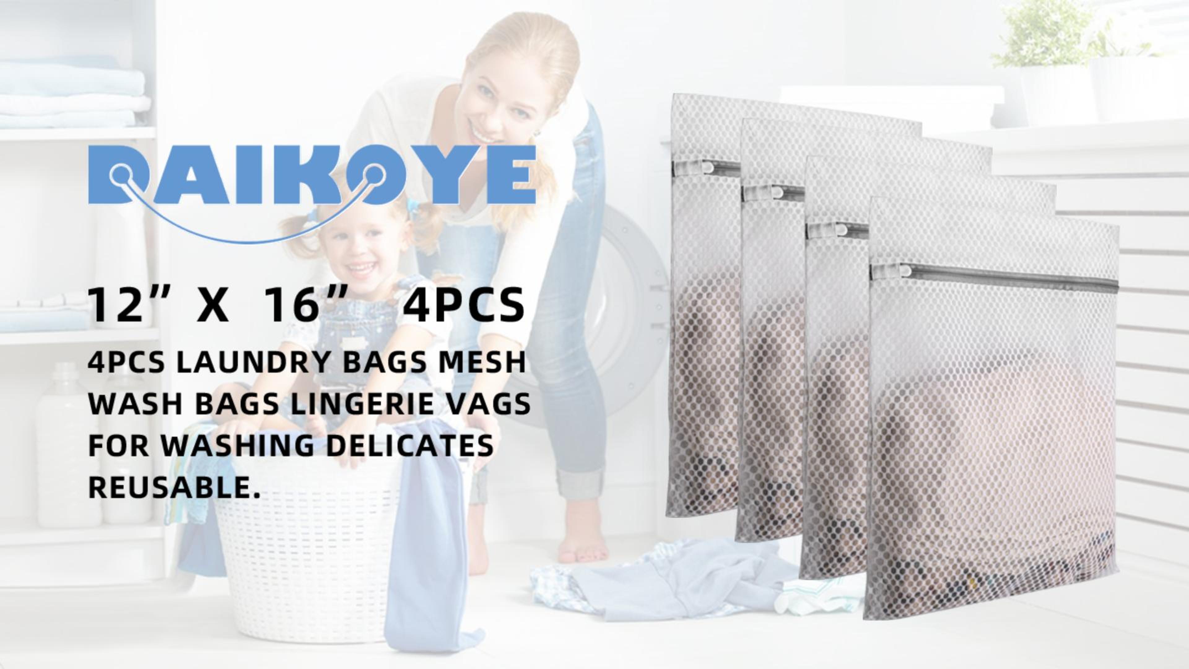 Amazon.com: Laundry Bags 4 Pcs Mesh - 12 x 16 Inches, Durable
