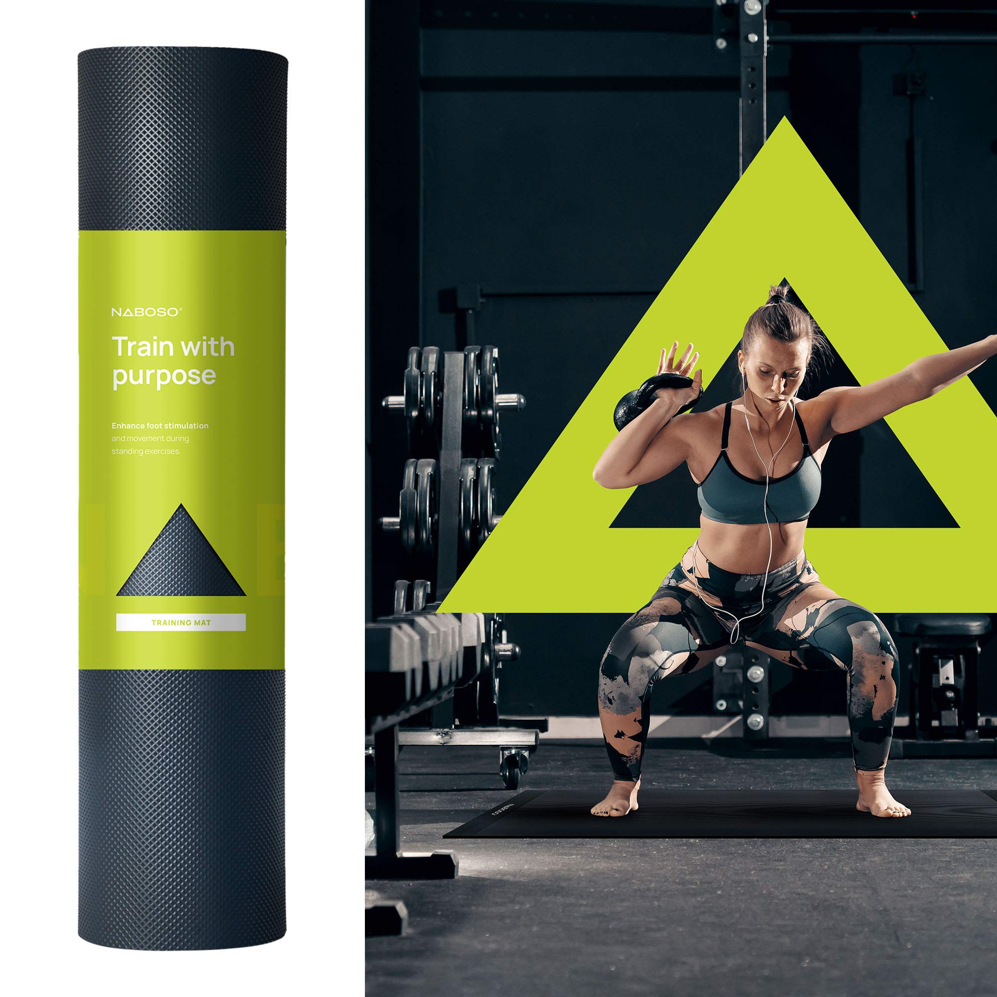 Amazon | Naboso トレーニング裸足トレーニングマット - 質感のある