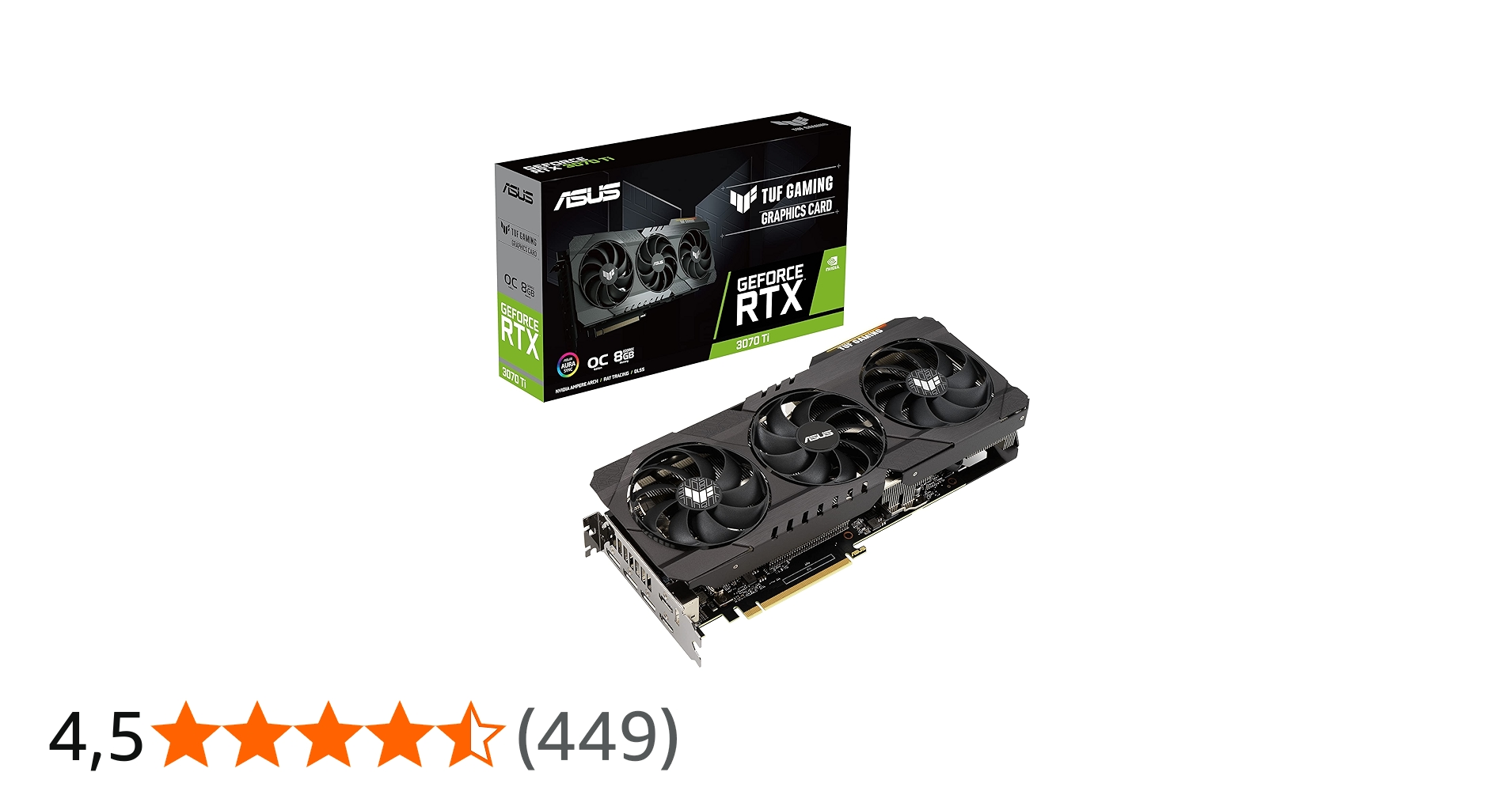 Placa de Vídeo ASUS TUF Gaming - GeForce RTX 3070 Ti OC, LHR, 8GB