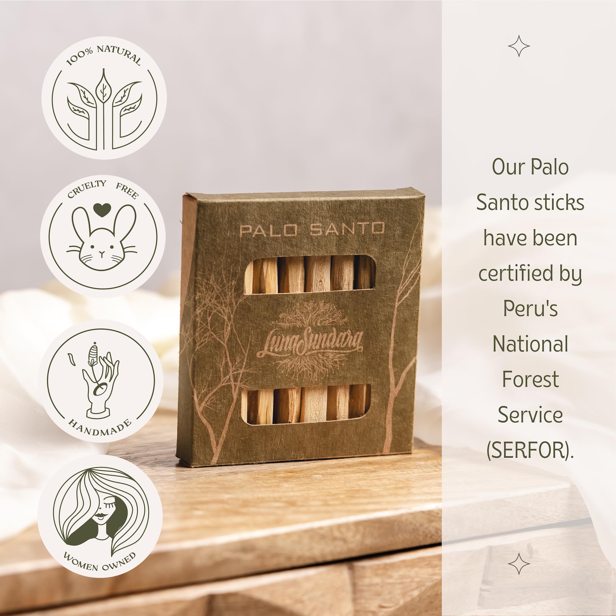 Amazon.co.jp: ルナスンダラ パロサント スティック ペルー産 (8本入り