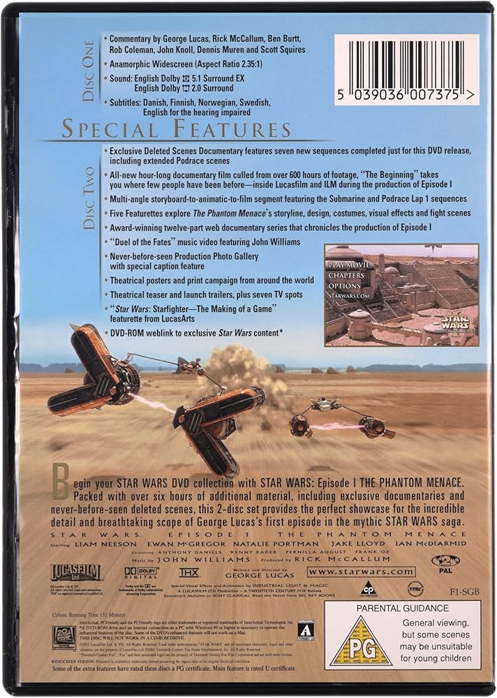Amazon.co.jp: Star Wars I: The Phantom Menace [DVD] : DVD