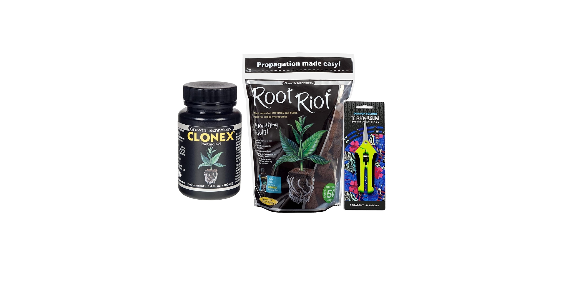 Amazon.com : Clonex Rooting Gel 100ml + Root Riot Plugs 50 Pack +