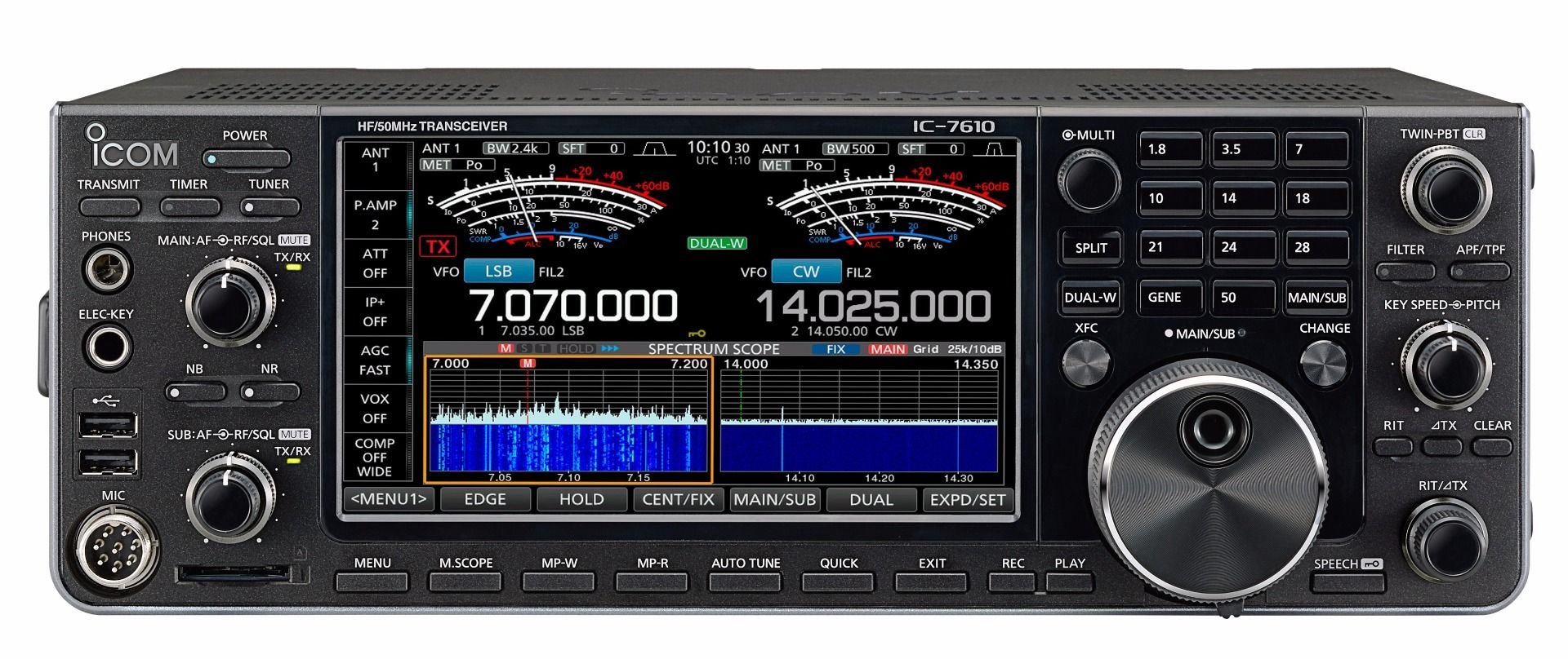Amazon.com: Icom IC-7610 HF/50MHz 100W Transceiver - Black, Dual