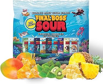 Amazon.com: Final Boss Super Sour Candy, Tropical Sampler, 27 Pack