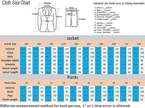 Apornipal Men's 2 Pieces Slim Fit Suit Double Breasted Blazer