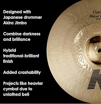 Amazon.com: Zildjian K Custom Hybrid Crash Cymbal - 18 Inches