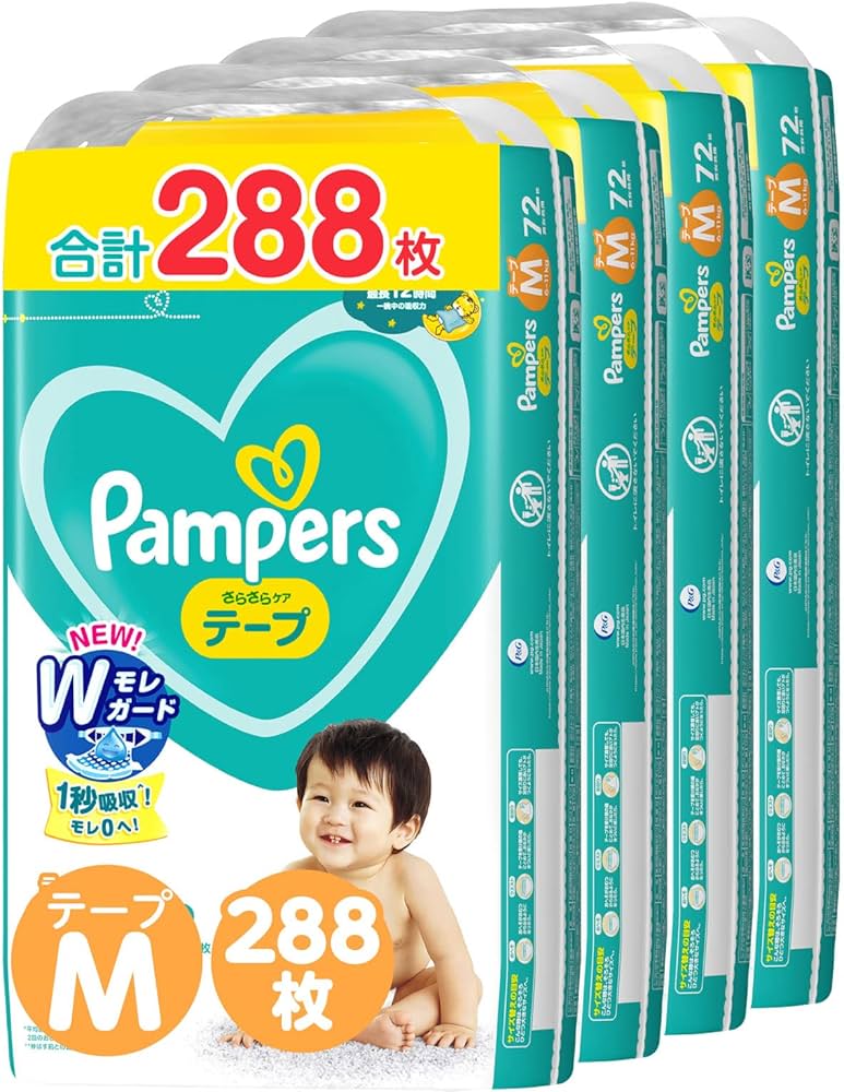 Amazon.co.jp: 【テープ Mサイズ】パンパース オムツ さらさらケア (6