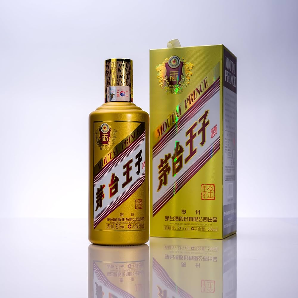 Amazon.co.jp: 茅台王子酒 金王子 アルコール53度500ml 2023年 箱付