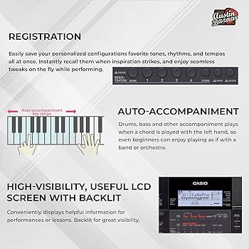Amazon.com: Casio CT-X700 Portable Keyboard Bundle with Adjustable