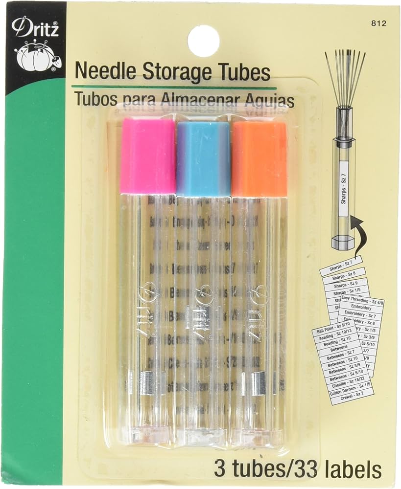 Amazon.com: Dritz 812 Needle Storage Tubes (3-Count),Clear