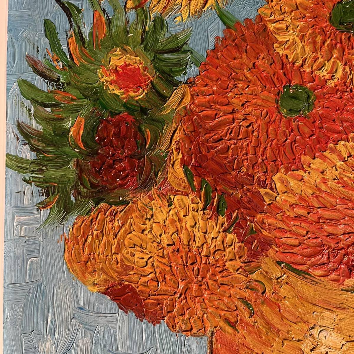 ☆秀作☆ 手書き油絵 ゴッホ 種蒔く人 肉筆絵画 額付き インテリア