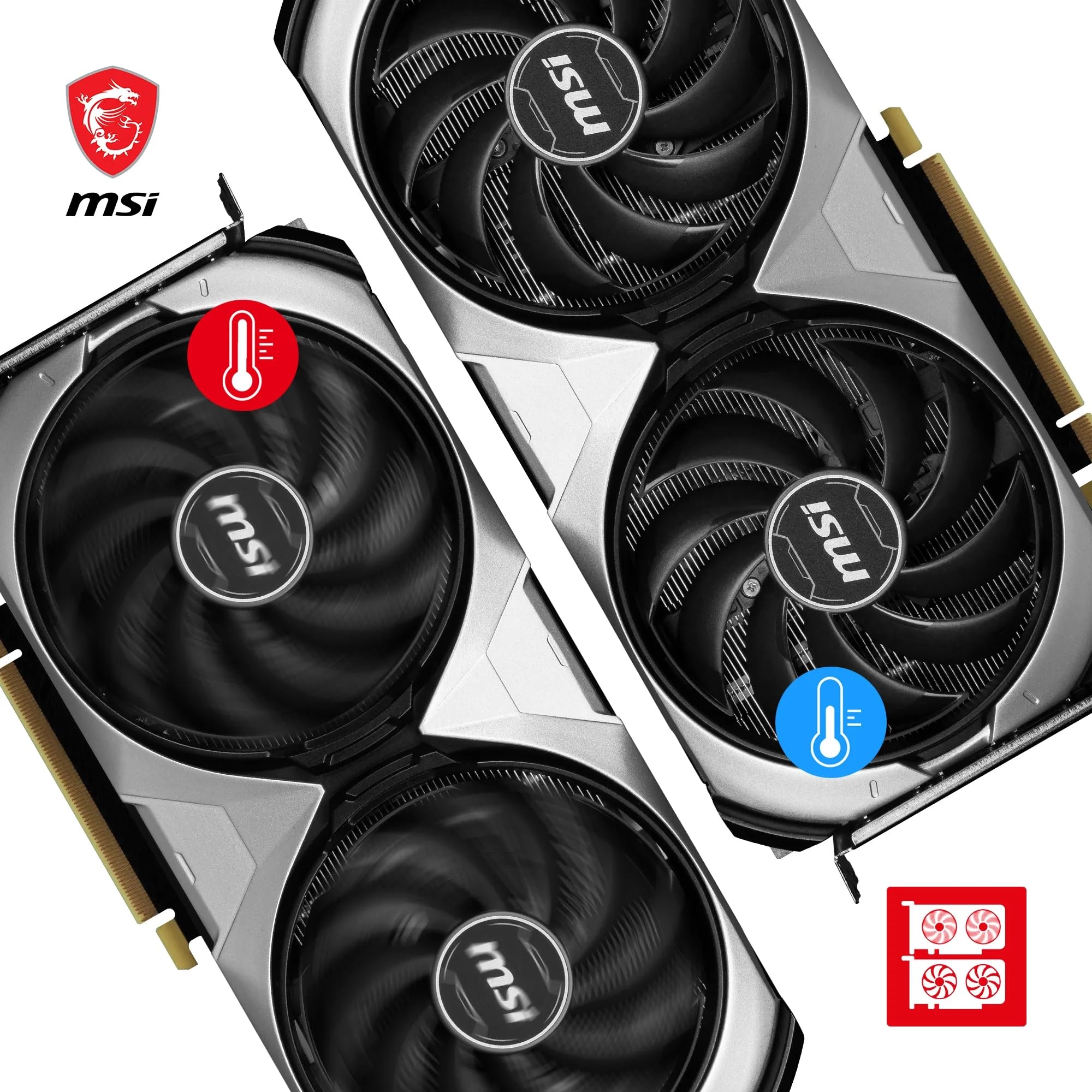 MSI GeForce RTX 4070 VENTUS 2X 12G OC Graphics Card - RTX 4070 GPU
