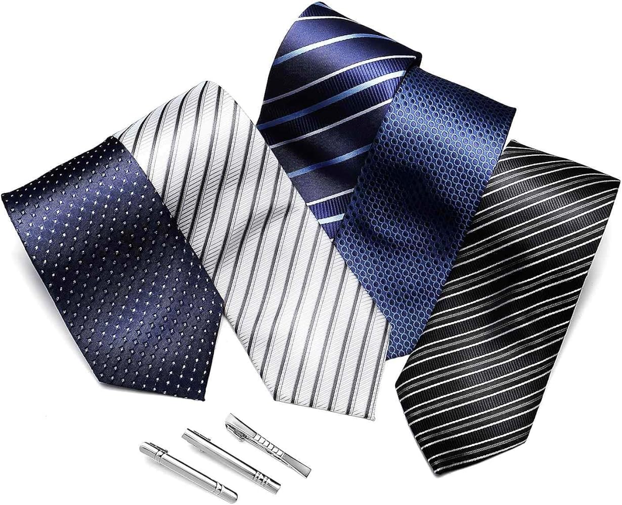Amazon | [RATOM] ネクタイピン ネクタイ セット【ネクタイ5本+ピン3