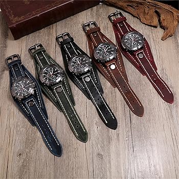 Amazon | Echana レトロメンズ腕時計 バングルクォーツ PUレザー時計