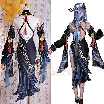 Amazon.co.jp: 原神 コスプレ 申鶴 新コスチューム 冷花幽露 フル