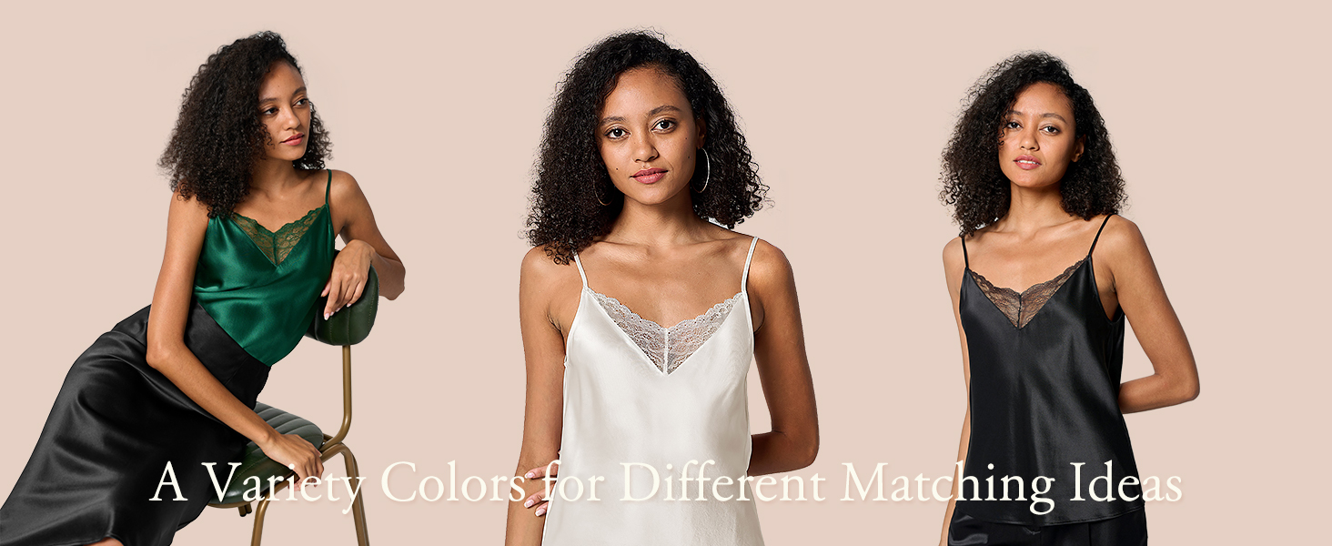 LILYSILK X MIM Lace Silk 2 in 1 Camisole 100% 22 Momme Mulberry