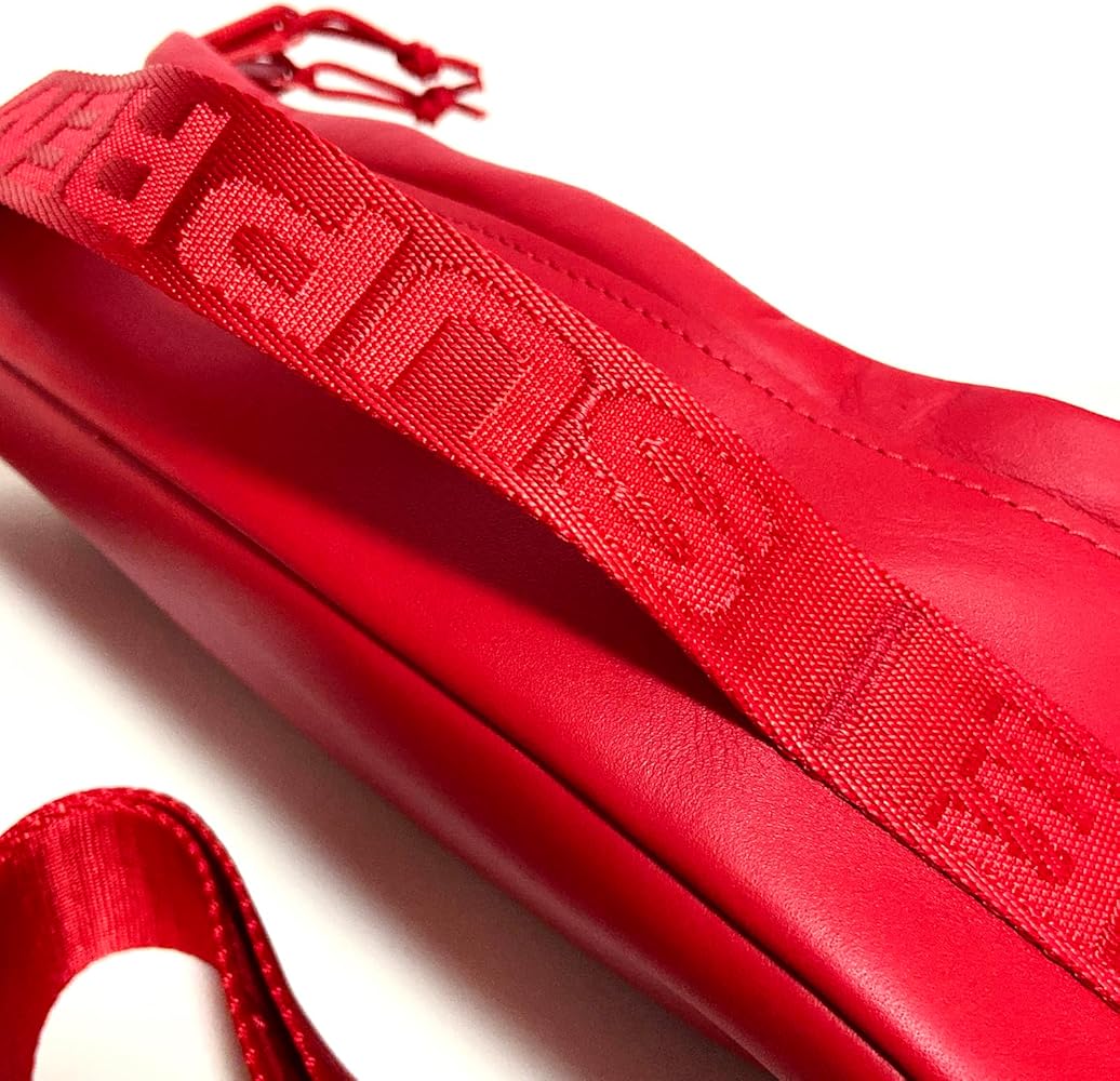 Amazon | (シュプリーム) Supreme メンズ レザーウエストバッグ レッド