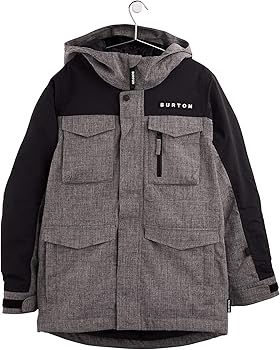 Amazon.com : Burton Boys Covert Jacket, Heather Bog/True Black New