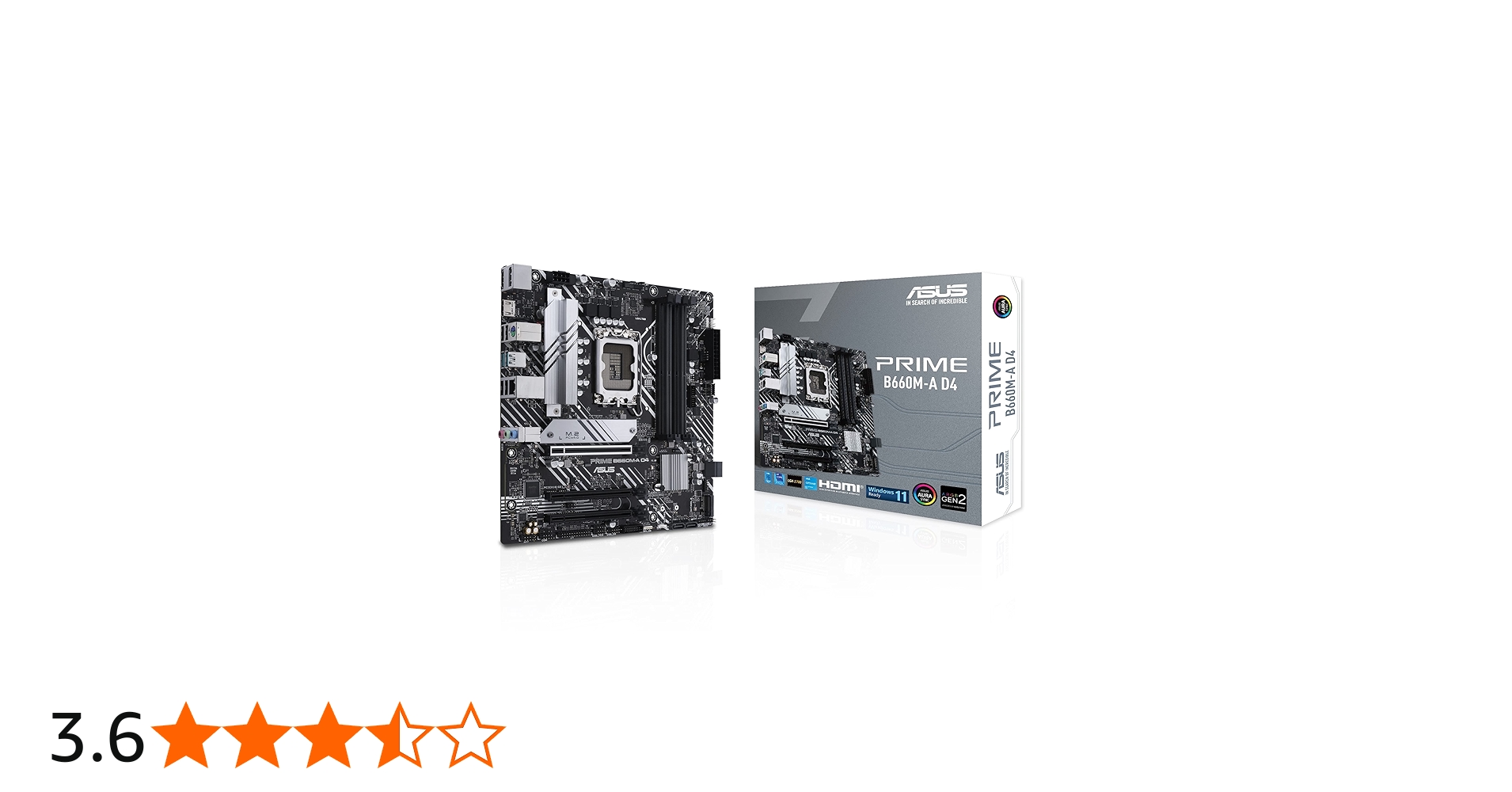 Amazon | ASUS Prime B660M-A D4 Intel B660 LGA 1700 microATX