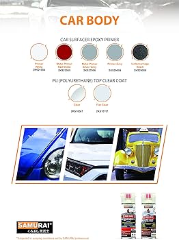 SAMURAI 2-Part Polyurethane Spray Paint Clear Coat for Car - 11.3