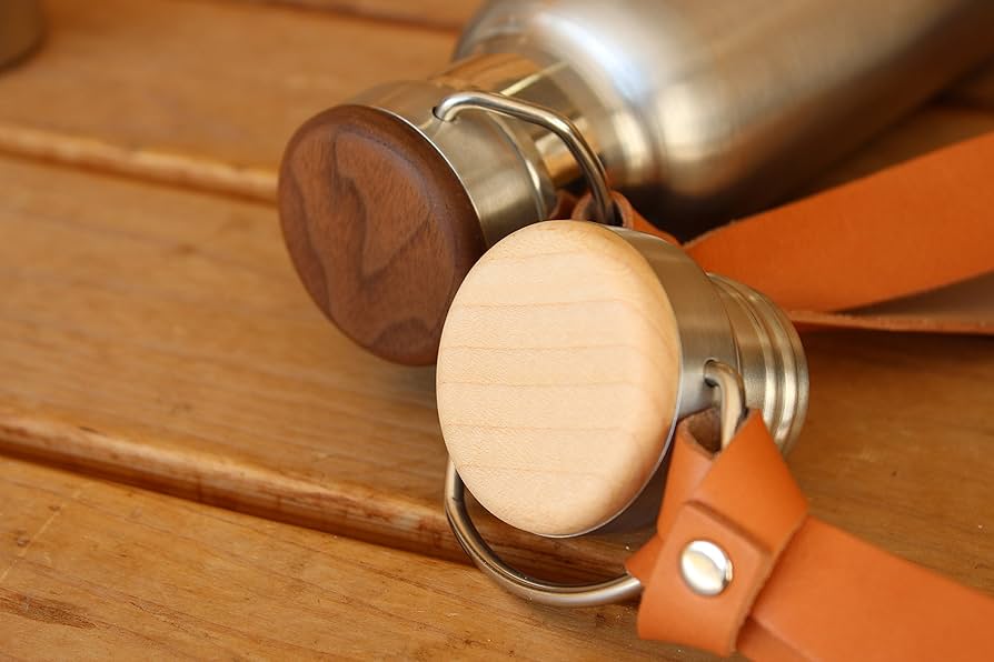 Amazon｜+LUMBER by Hacoa THERMO BOTTLE ステンレス素材の水筒に銘木