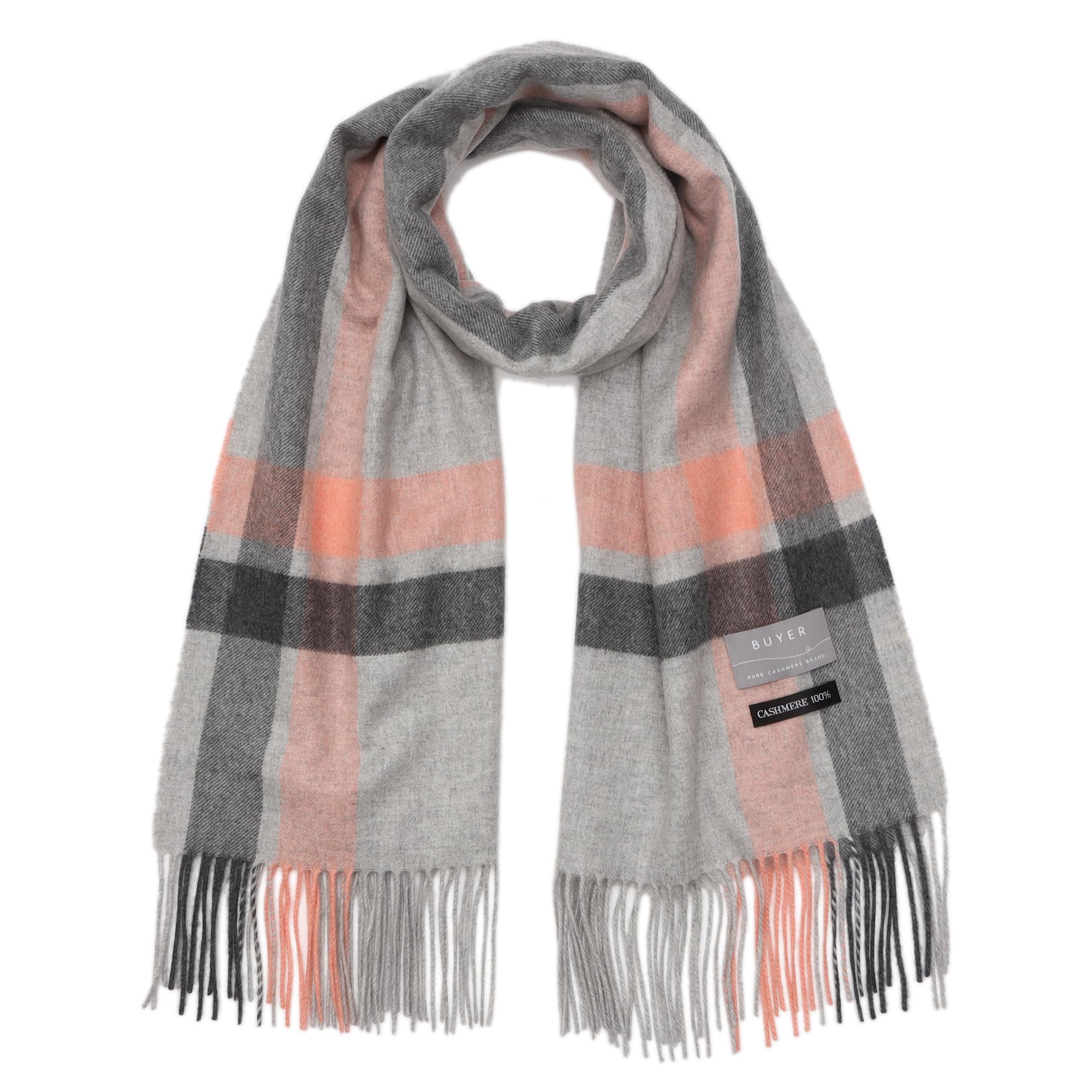 Amazon.co.jp: [バイヤー] ピュア カシミヤ 100％ チェック ストール