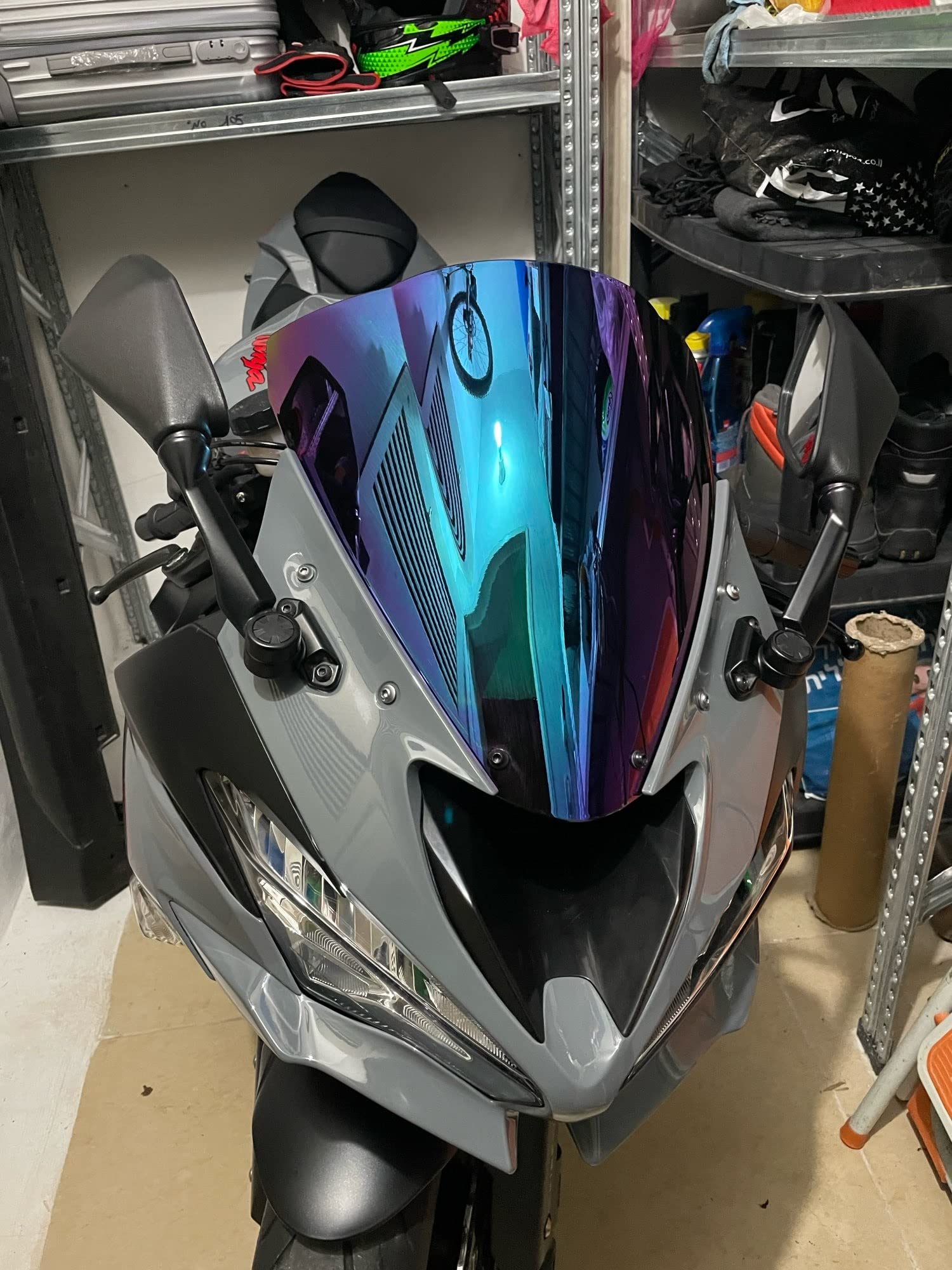 Amazon.co.jp: オートバイ風防 オートバイダブルバブル風防ウインド