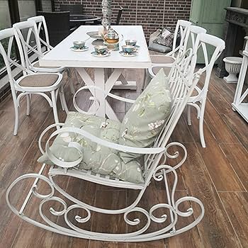 Amazon | アンティークガーデンチェア、ユーズド加工の農家のラウンジ