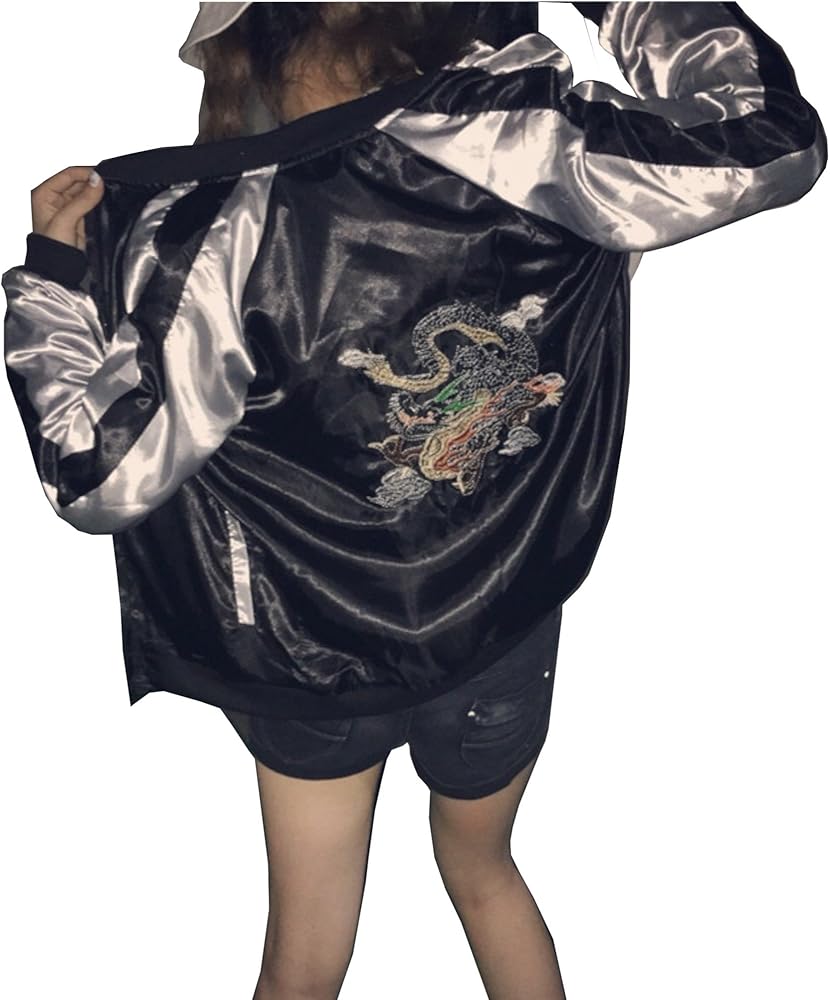 Amazon | 【ノーブランド品】 スカジャン スカジャン 横須賀 ドラゴン