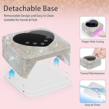 Amazon | UV LED ネイルランプ 72W 充電式 UVライト タイマー4段階設定