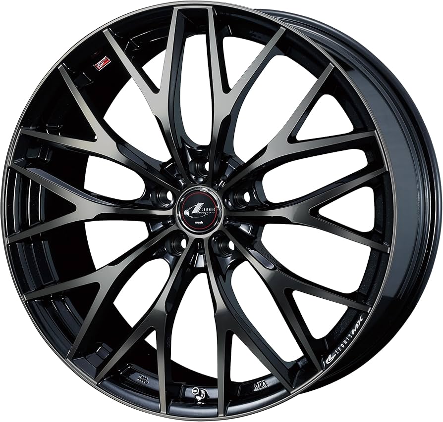 Amazon.co.jp: Weds LEONIS MX 17インチ 5H PCD114.3 6.5J +53 PBMC/TI