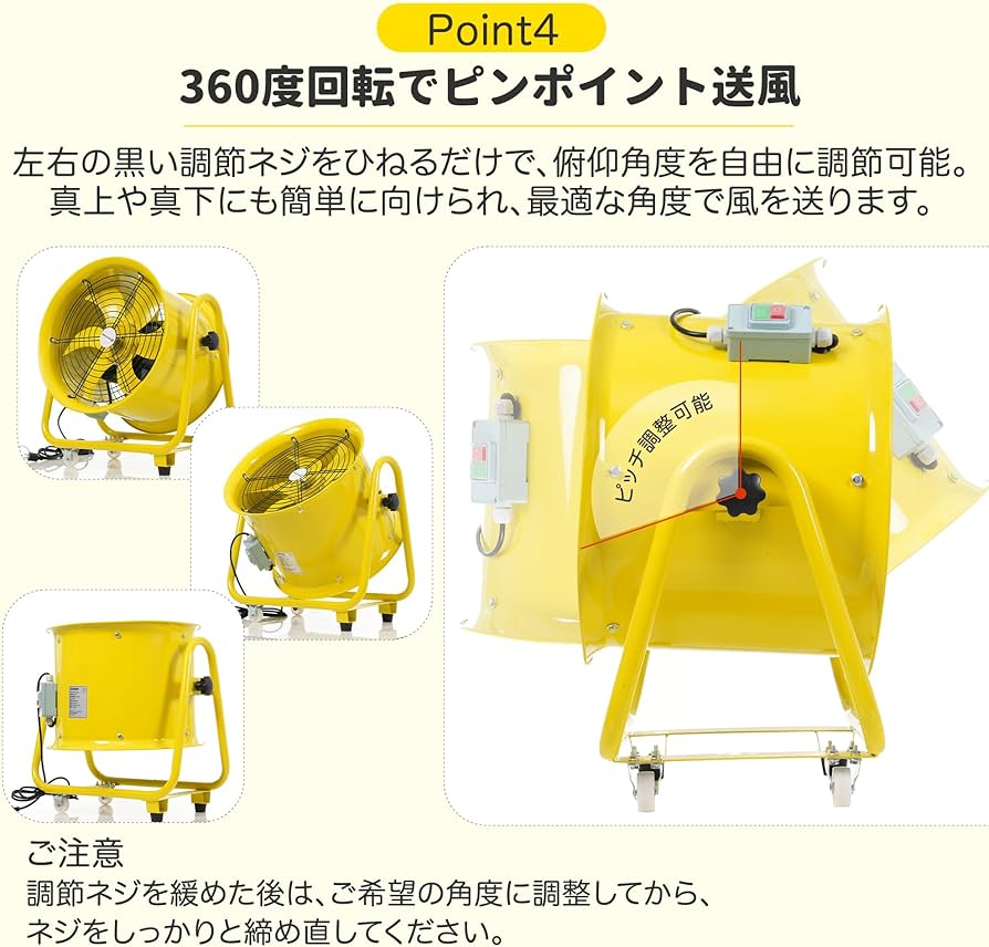 Amazon.co.jp: 業務用送風機 工場用 倉庫 キッチン換気対応 強力送風