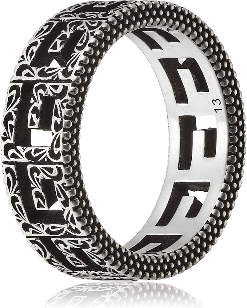 Amazon.co.jp: [グッチ] Gucci シルバー リング スクエアG GU-576993