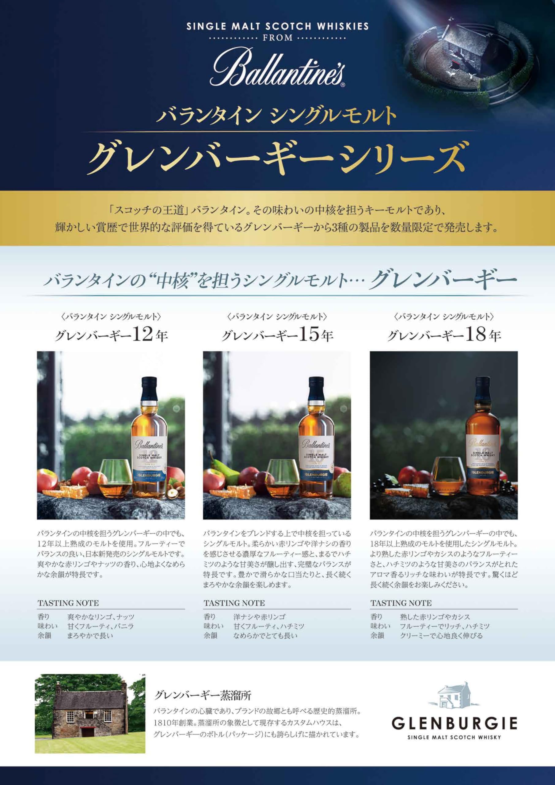 Amazon.co.jp: バランタイン シングルモルト グレンバーギー 15年