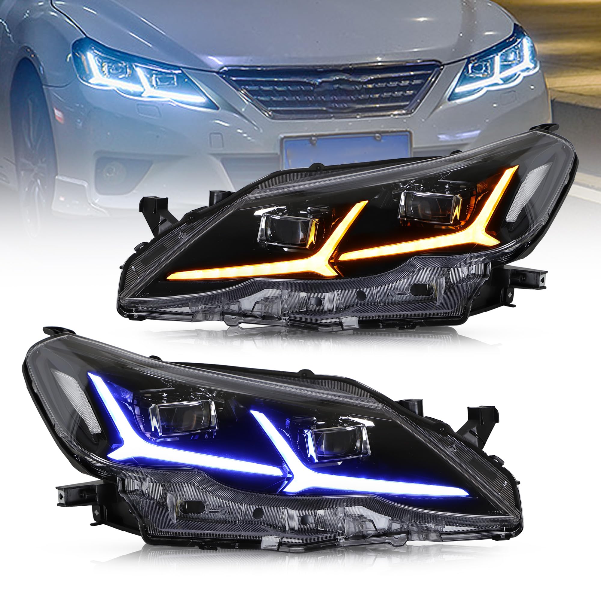 Amazon | VLAND トヨタ マークX GRX130 前期 ヘッドライト GRX133