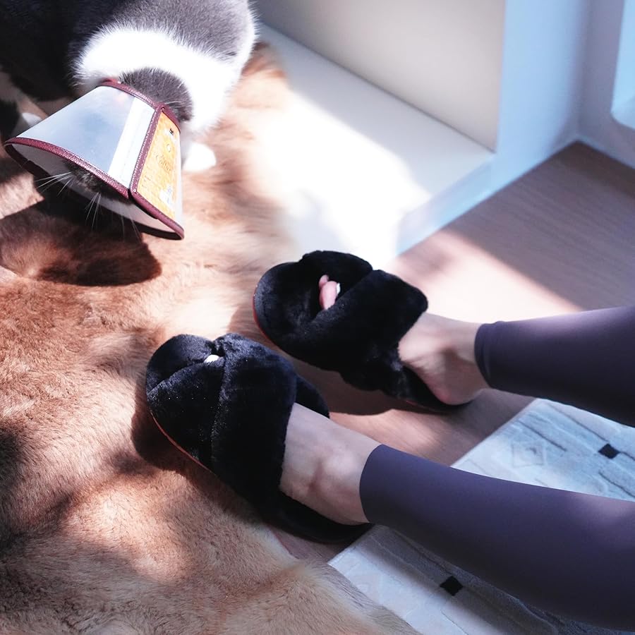 Amazon.com | Crazy Lady Women's Fuzzy Fluffy House Slippers Cute