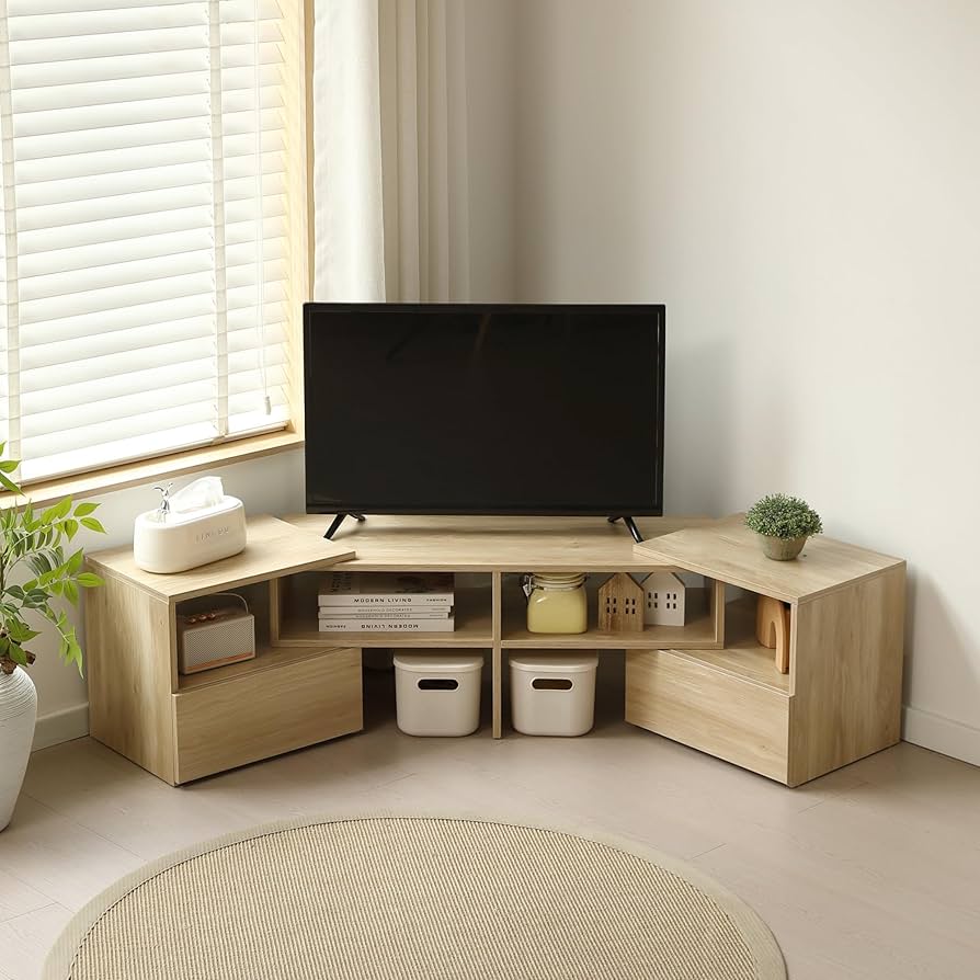 Amazon｜テレビ台 ローボード 伸縮 角度自由 幅93～172cm【32-55V型