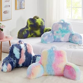 JILLCHE Bed Stylish Ross Fur Adults & Kids Reading Pillow, Cozy