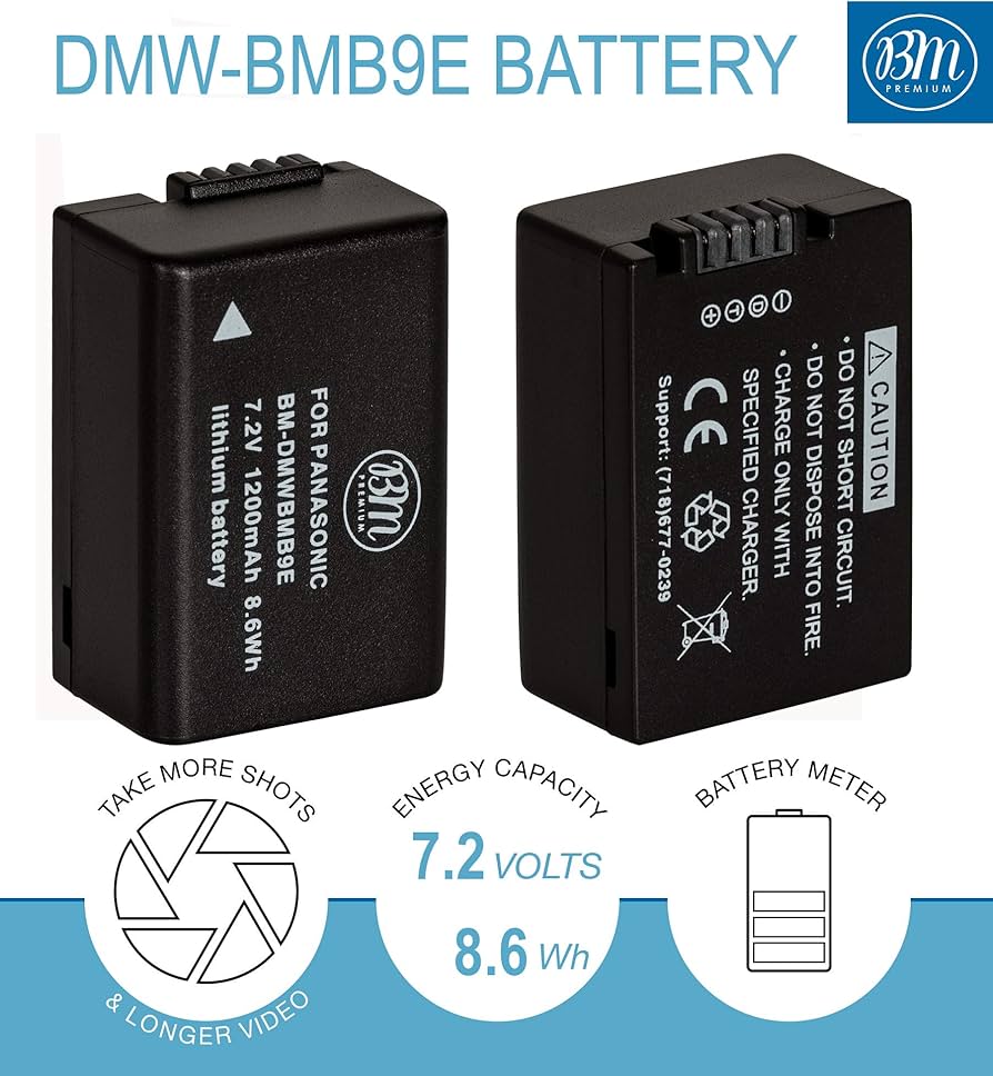 Amazon.com : BM Premium 2 Pack of DMW-BMB9 Batteries for Panasonic