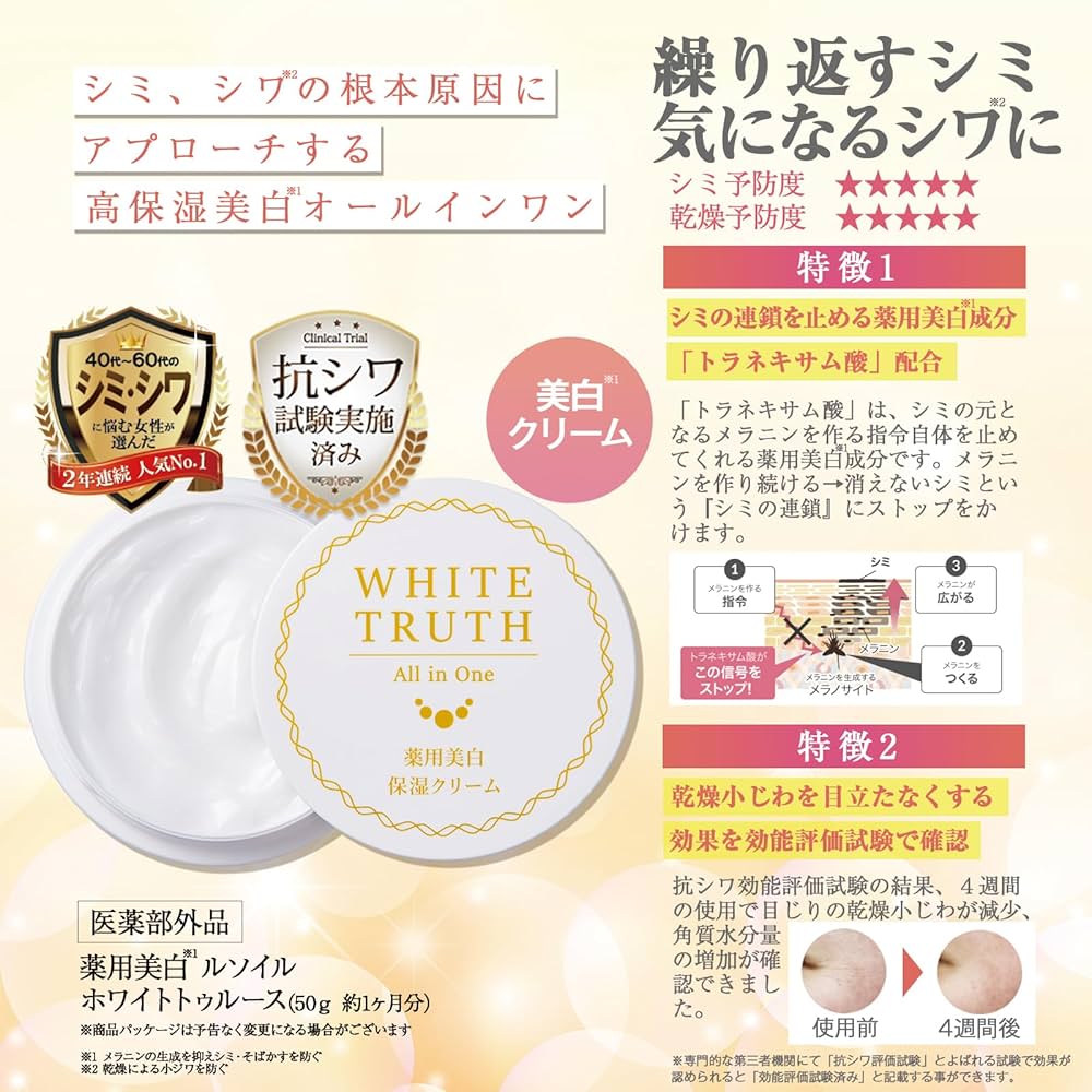 Amazon.co.jp: オールインワンクリーム 高保湿 【医薬部外品】 お試し