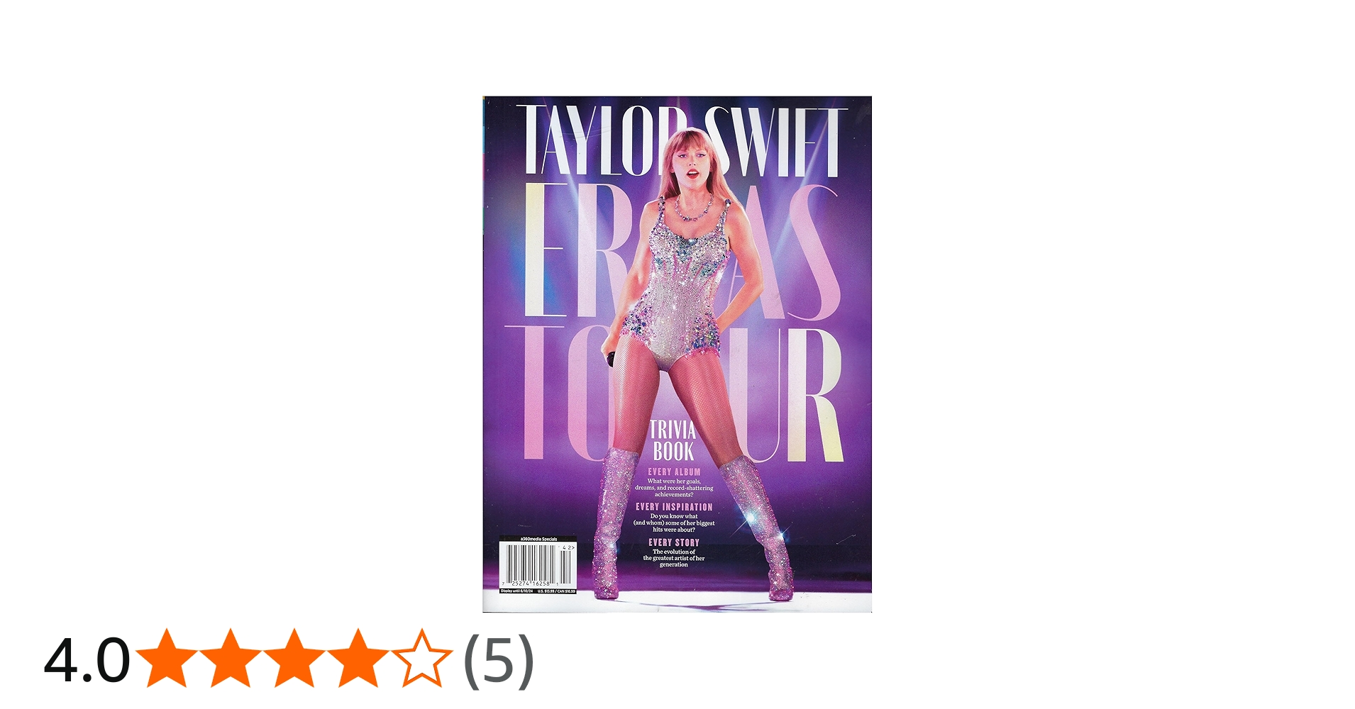 Taylor Swift ERAS TOUR Trivia Book 2024 : Multiple: Amazon.in: Books