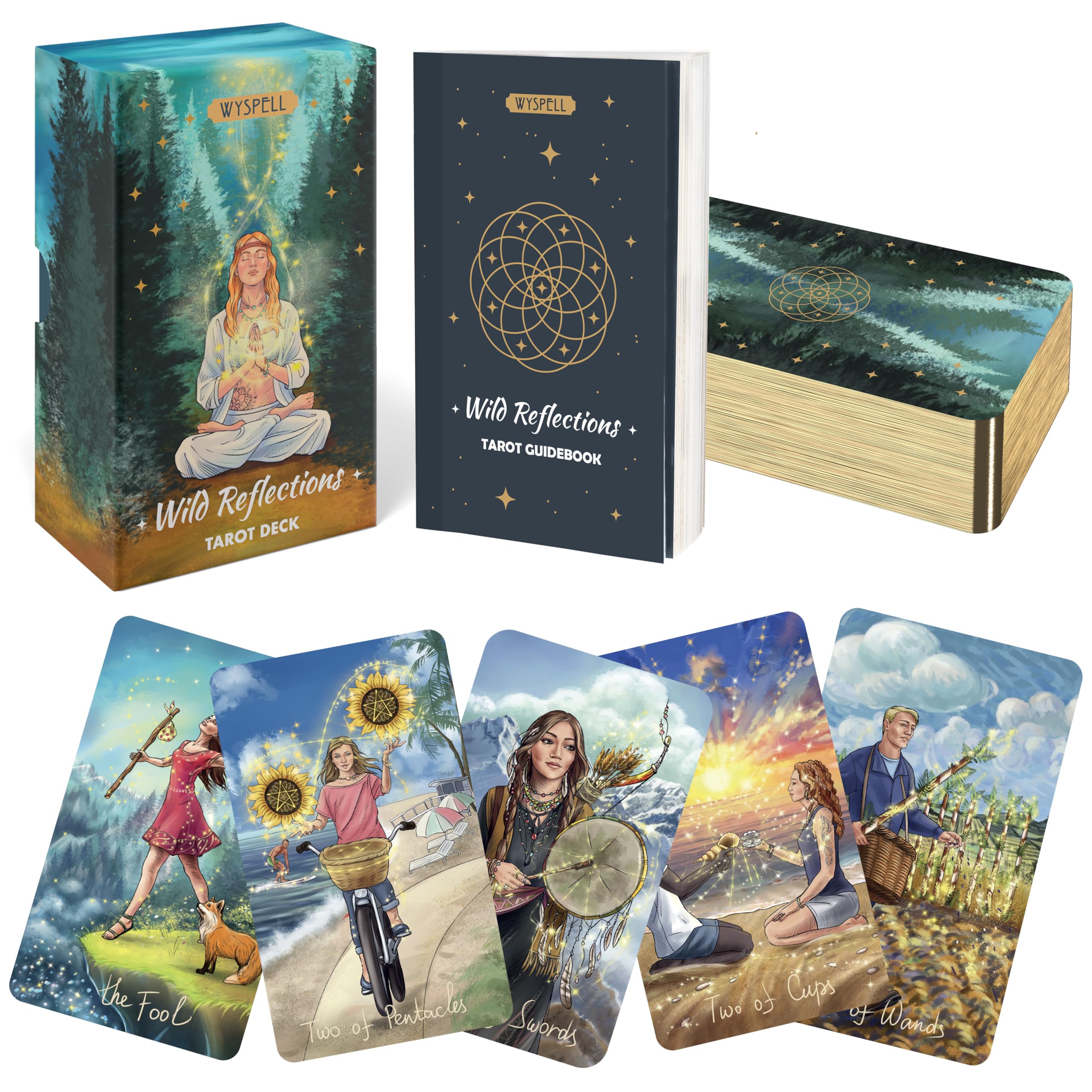 Amazon.com: Wyspell Unique Tarot Cards with Guidebook - Wild