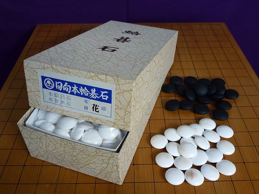 Amazon | 【幻の碁石】日向特産蛤碁石 花印 34号 9.5ミリ | 囲碁