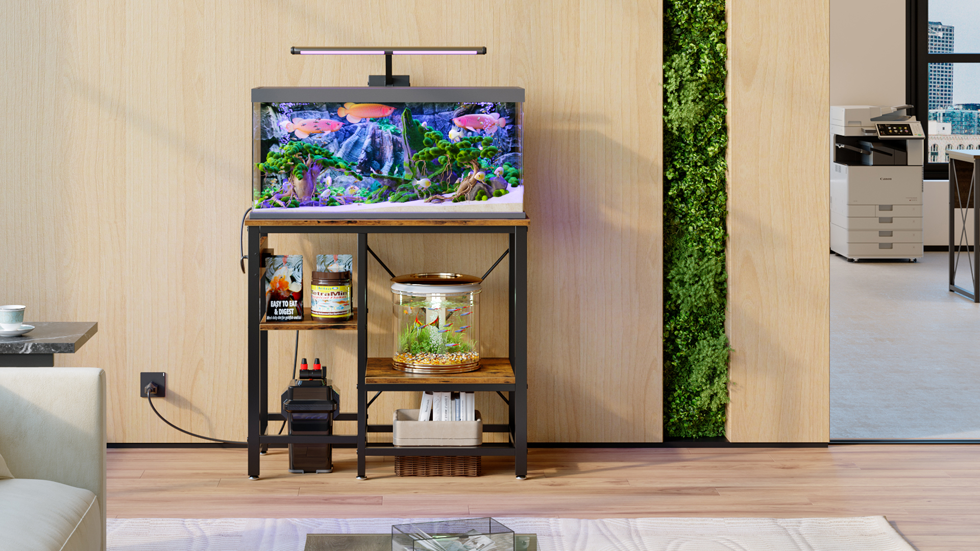 Amazon | Bestier 水槽台 コンセント付きアクアラック 幅78×奥行35×高