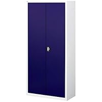 Amazon.co.jp: スチール書庫 5段 カラー 扉付き 鍵付き A4 耐荷重75kg